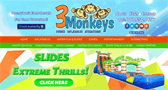 Desktop Screenshot of 3monkeysinflatables.com